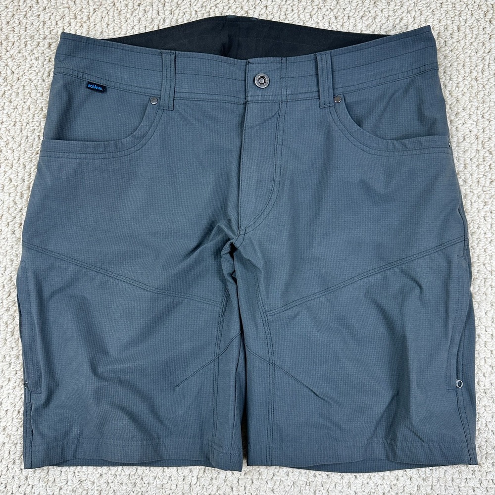 Kuhl Shorts Mens 36 Dark Gray Silencer Cargo Hiking Outdoor Trail Stretch